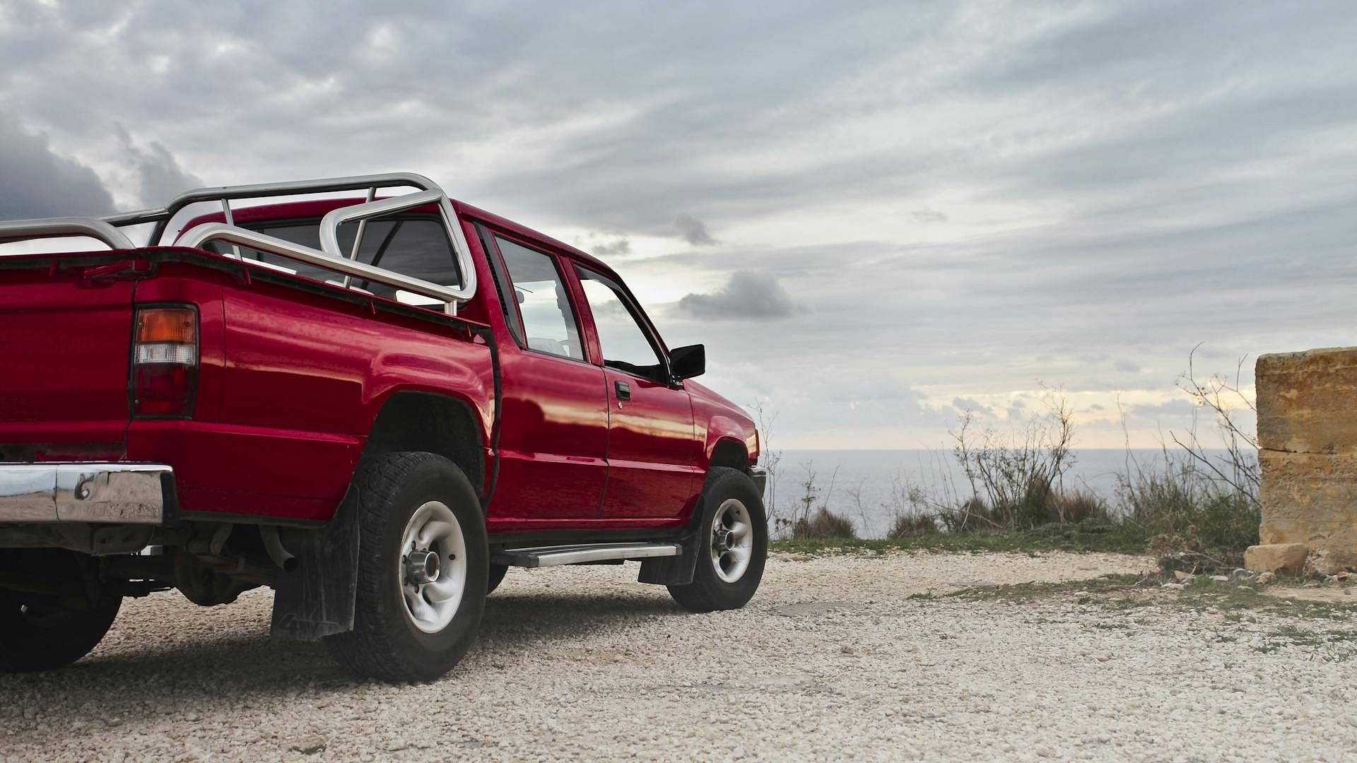 John's red pickup truck was traced by surveillance cameras (Image via Pexels)